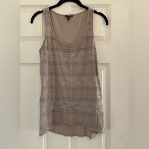 Express Greige Tank Top Size Small
